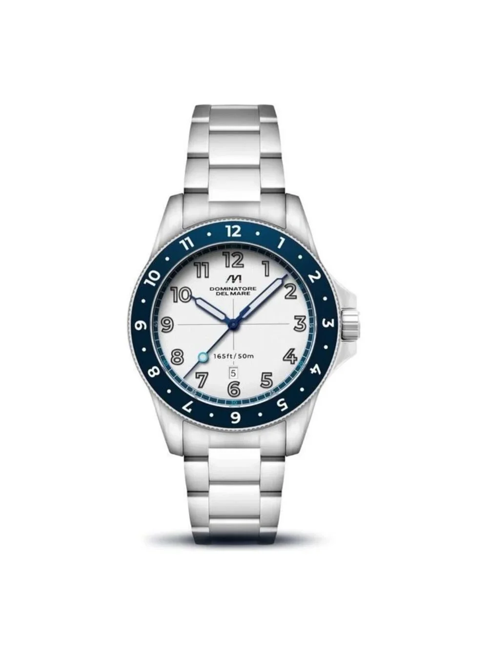 NWT Dominatore Del Mare Bandiera Quartz White Dial Men's Watch